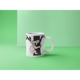 Arteliva Seramik Koala Çizim Tasarım Baskılı Seramik Kupa