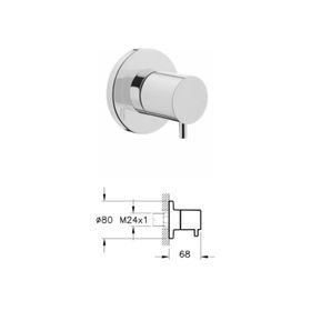 Artema A41458 Ankastre Stop Valf, Sıva Üstü, Krom