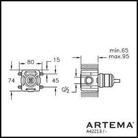 Artema A42213 Ankastre Duş Bataryası