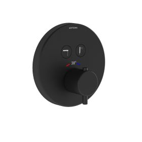 Artema A4271836 Mat Siyah AquaHeat Round Ankastre Termostatik Banyo Bataryası