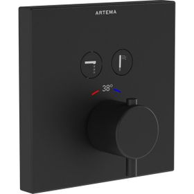Artema A4274636 Mat Siyah Square Ankastre Termostatik Banyo Bataryası