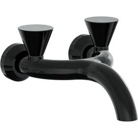Artema A4274839 Parlak Siyah Liquid Duvardan Lavabo Bataryası