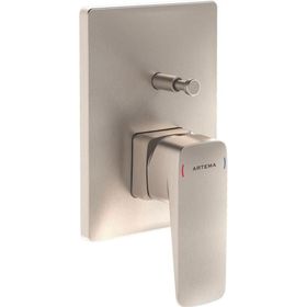 Artema A4275234 Root Square Sıva Üstü Fırçalı Nikel Ankastre Banyo Bataryası