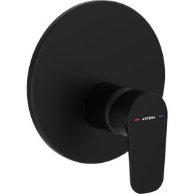 Artema A4334836 Root Round Mat Siyah Ankastre Termostatik Duş Bataryası