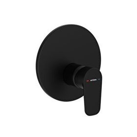Artema A4334836 Root Round Mat Siyah Ankastre Termostatik Duş Bataryası