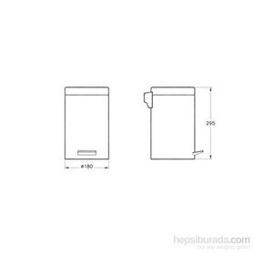 Artema A44055 Arkitekta 5 lt Çelik Çöp Kovası