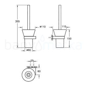 Artema A44437 Diagon Krom Tuvalet Fırçalığı