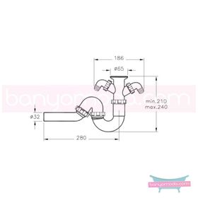 Artema A45110 Plastik Lavabo Sifon Seti