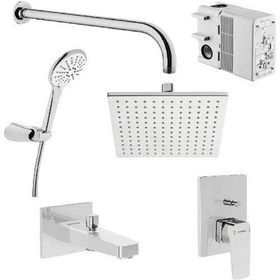 Artema A49280 Root Square Krom Gri Ankastre Duş Seti