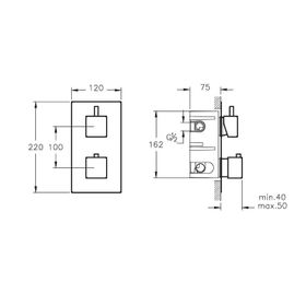 Artema Aquaheat A47164 Krom Ankastre Termostatik Duş Bataryası