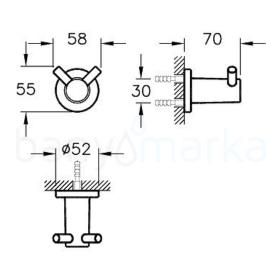 Artema Ilia A44391 Ikili Banyo Askılık