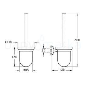 Artema Marin A44948 Krom Tuvalet Fırçalığı