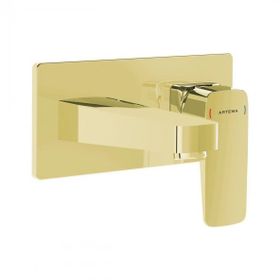 Artema Root Square Sıva Üstü Altın Ankastre Lavabo Bataryası