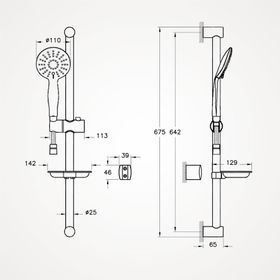 Artema Slim 3F Sürgülü El Duşu