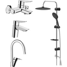 Artema Solid S Lavabo, Banyo, Eviye Batarya Ve Valtemo Tepe Duş Seti VS-5015