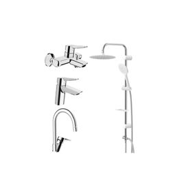 Artema Solid S Lavabo, Banyo, Eviye Batarya Ve Valtemo Tepe Duş Seti VS-5015