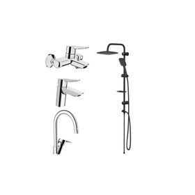 Artema Solid S Lavabo, Banyo, Eviye Batarya Ve Valtemo Tepe Duş Seti VS-5045