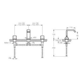 Artema Suit U A42510 Lavabo Bataryası, 3 Delikli Lavabolar için, Krom