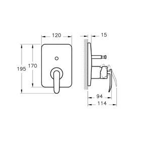 Artema T4 A42502 Ankastre Yönlendiricili Banyo Bataryası,sıva Üstü