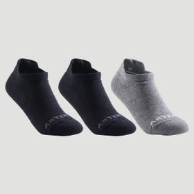 Artengo RS160 Gri Kısa Konçlu Çocuk 3'lü Tenis Çorabı