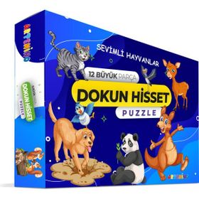Artenino ART-9076 Sevimli Hayvanlar 12 Büyük Parça Dokun Hisset Puzzle