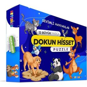 Artenino ART-9076 Sevimli Hayvanlar 12 Büyük Parça Dokun Hisset Puzzle