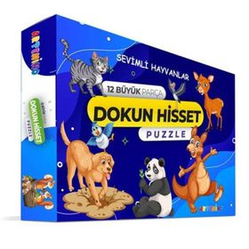 Artenino ART-9076 Sevimli Hayvanlar 12 Büyük Parça Dokun Hisset Puzzle