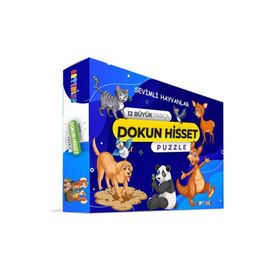 Artenino ART-9076 Sevimli Hayvanlar 12 Büyük Parça Dokun Hisset Puzzle
