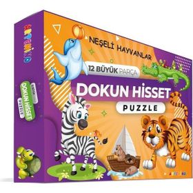 Artenino Neşeli Hayvanlar 12 Büyük Parça Dokun Hisset Puzzle