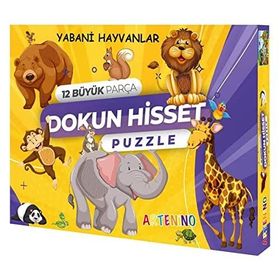 Artenino Yabani Hayvanları 12 Büyük Parça Dokun Hisset Puzzle