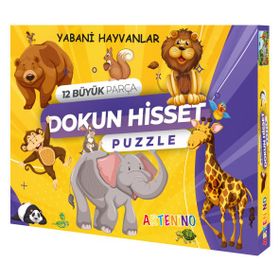 Artenino Yabani Hayvanları 12 Büyük Parça Dokun Hisset Puzzle