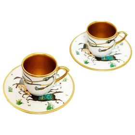 Arter Home Hipodrom Serisi Hediye Paketli 2'li Gold Fincan Takımı