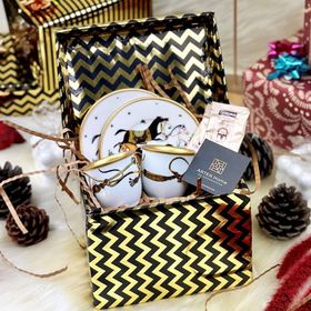Arter Home Hipodrom Serisi Hediye Paketli 2'li Gold Fincan Takımı