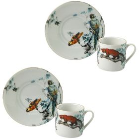 Arter Home Jungle Serisi Beyaz 2'li Fincan Takımı