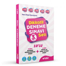 Artıbir Yayınları - 3. Sınıf Dikkatli Deneme Sınavı Seti