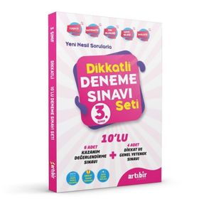 Artıbir Yayınları - 3. Sınıf Dikkatli Deneme Sınavı Seti