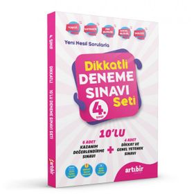 Artıbir Yayınları 4. Sınıf Tüm Dersler Deneme Sınavı Dikkat ve Genel Yetenek