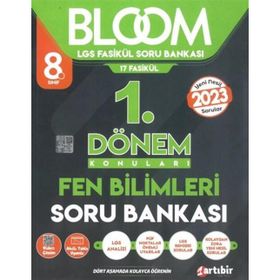 Artıbir Yayınları 8. Sınıf Fen Bilimleri BLOOM 1. Dönem Soru Bankası