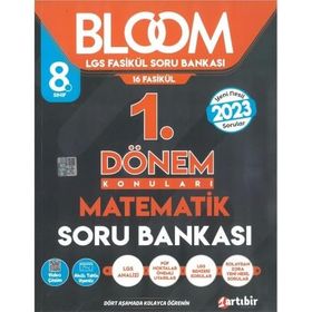 Artıbir Yayınları 8. Sınıf Matematik BLOOM 1. Dönem Soru Bankası