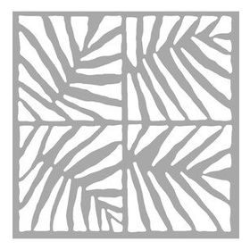 Artikel Açılı Tropikal Karolar 30x30 cm Fayans Mobilya Duvar Stencil Boyama Şablonu