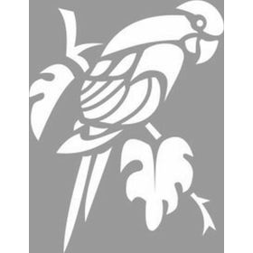 Artikel Afrika Papağanı 30x30 cm Fayans Mobilya Duvar Stencil Boyama Şablonu