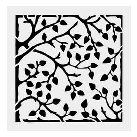 Artikel Ağaç Deseni 30x30 cm Fayans Mobilya Duvar Stencil Boyama Şablonu