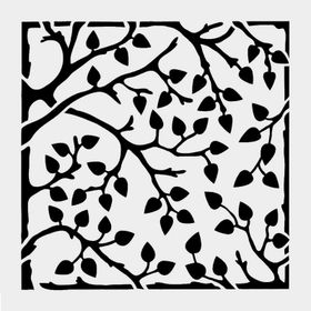 Artikel Ağaç Deseni 30x30 cm Fayans Mobilya Duvar Stencil Boyama Şablonu