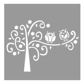 Artikel Ağaçta Baykuş 30x30 cm Fayans Mobilya Duvar Stencil Boyama Şablonu
