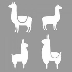 Artikel Alpaca Deseni 30x30 cm Fayans Mobilya Duvar Stencil Boyama Şablonu