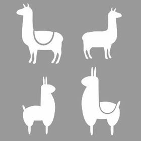 Artikel Alpaca Deseni 30x30 cm Fayans Mobilya Duvar Stencil Boyama Şablonu