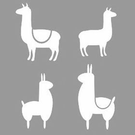 Artikel Alpaca Deseni 30x30 cm Fayans Mobilya Duvar Stencil Boyama Şablonu