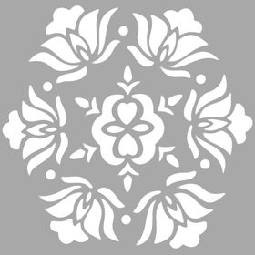 Artikel Altıgen Karo-2 30x30 cm Fayans Mobilya Duvar Stencil Boyama Şablonu