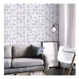 Artikel Anahtarlar-1 30x30 cm Fayans Mobilya Duvar Stencil Boyama Şablonu