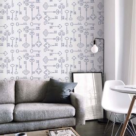 Artikel Anahtarlar-1 30x30 cm Fayans Mobilya Duvar Stencil Boyama Şablonu